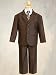 5 Piece Brown Suit with Shirt, Vest, and Tie - Size 4T