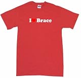 I Heart (Love) Brace Kids T Shirt In 5 Colors 5/6T-Red