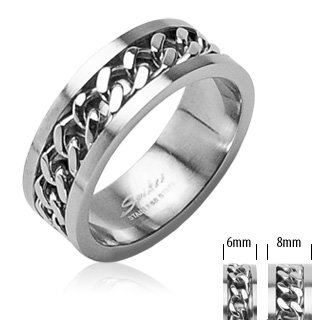 316L Surgical Stainless Steel Rings/ Chain Center