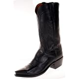 1883 by LUCCHESE Mens Boots Cowboy Western Leather Black Burn Ranch by Lucchese
