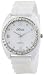 Breda Women's 2263_white Leighton Sporty Rhinestone Silicone Watch