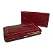 Women's Wallets | Flat Wallets - Croco Embossed Thick Flat Wallet w/ Checkbook Cover (Burgundy)