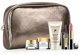 Lancome NEW! 2012 6-piece Beauty Skin Care Travel Gift Set: Absolue Premium Bx Absolute Replenishing Cream SPF 15 Sunscreen + Absolue Eye Premium Bx Absolute Replenishing Eye Cream + Absolue Premium Bx Hand SPF 15 Sunscreen + L'Absolu Rouge Lipcolor Lipstick in Coquette + Definicils Precious Cells Mascara + Chic Cosmetic Bag (A $140 Retail Value)