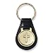 Antiqued Brass & Leather Cross Key Chain