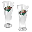 Minnesota Wild 2pc 19oz Pilsner Glass Set - Primary Logo NHL Hockey