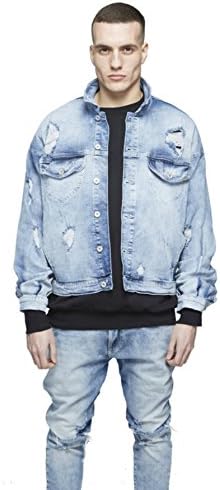 Transasia Men's Hipster Casual Durable Button Down Long Sleeve Jean Jacket Outerwear (X-Large)