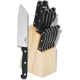 Cook N Home 15 Piece Cutlery set, Wooden Block with Mini Tool Box (cog)