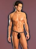 SeXy Mens Teardrop Thong Black