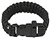 Outdoor Survival Paracord Bracelet Geekpal Includes Fire Starter, Whistle Kits, Knife, 8.6Inch of Paracord Black