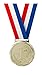 1st Place Gold Olympic Style Die Cast Medal with Red, white & blue neck ribbon (Gold) 3.25 inch diameter