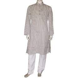 Mens Clothing Kurta Pajama Long Sleeve Cotton Dress Chest :38 inches (gkp637)