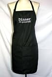 Black Embroidered Apron Dinner is Poured