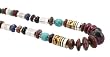Southwestern Purple Jasper Gemstone Bead, Sterling Silver and Gold 22" Necklace by Native American Artist Tommy Singer, #7678