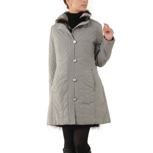 キルティング コート チキャンラム ライナー レッキス 衿付き (No 01000209 z ) 9号 [ M ] グレー [ グレー 【灰色】]〔エースタイル〕 Aastyle