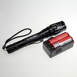 Ultra Bright CREE 1600LM Lumen Adjustable LED Aluminum alloy Flashlight Torch + Charger + 2 x 18650 Battery, 5 Mode