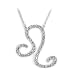 Silver Plated Crystal Leo Zodiac Necklace SZ 18