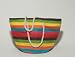 Strandtasche Badetasche Bade-Shopper, Gewebt, Bunt-Gestreift
