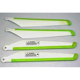 T-34 RC Helicopter Main Blade Set Genuine parts MJX --- Green