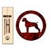 pointer27  - German Wirehaired Pointer Wind Chimes XSMALL Bronze