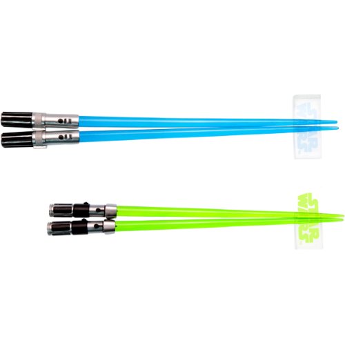 STAR WARS LIGHTSABER CHOPSTICKS SET YODA & LUKE