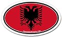 Albanian Flag Car Bumper Sticker Decal Oval