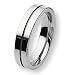 Grooved Polished Tungsten Carbide Ring (6.0 mm) - Sizes 6-13