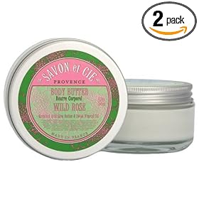 Savon et Cie Body Butter, Wild Rose, 5.2 oz (150 ml) (Pack of 2)