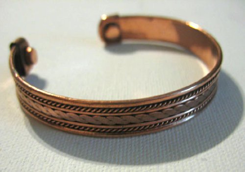 Copper Magnetic Bracelet Cuff Bangle Style. For Men or Women