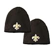 Reebok New Orleans Saints Black Knit Beanie 2-Pack
