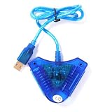 PS PS2 USB Dual Controller to PC Adapter Converter ~ Generic