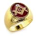 Masonic Ring - Red Background Sizes 8-13