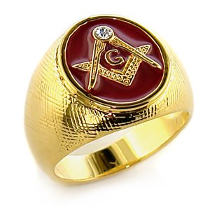Masonic Ring  Red Background Sizes 813, 11