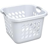Sterilite 12178006 1.5 Bushel/53 Liter Ultra Square Laundry Basket, White, 6-Pack