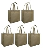 Reusable Grocery Totes Solid Color 5 Pack