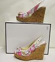 Coach Gwynnie Soho Signature Pink Wedge Shoes Size 10