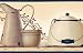 Blue Country Enamelware Wallpaper Border Image
