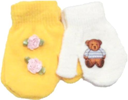 Two Pairs Magic Stretch Gita Mittens for Infants Ages 0-12 Months