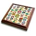 Colorful Retro 50s Lamps - 8x8 Trivet With 6x6 Ceramic Tile