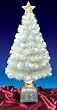 4' Pre-Lit LED Color Changing White Fiber Optic Artificial Christmas Tree