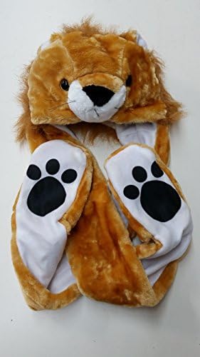 Lion Plush Animal Hat with Mitts / Scarf High Quality Plush