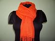 Two tone Orange and pink 100% Viscose Slub Solid Dyed Scarf