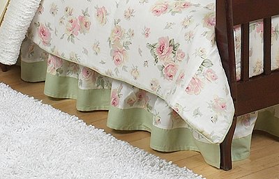 JoJo Designs Toddler Bed Skirt - Riley's Roses Floral JoJo Designs Toddler Bed Skirt - Riley's Roses Floral