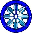 Dharma Chakra Auto Glass Sticker