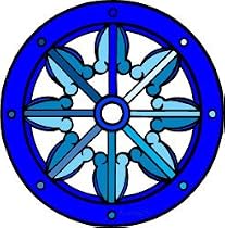 Dharma Chakra Auto Glass Sticker