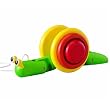 PLAN TOY Wooden Pull Toy - Pull-Along Snail