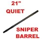 UFD 21" Spyder 1 Piece PORTED SILENT Paintball BARREL - Dust Black