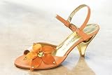 Produkt-Bild: Sandalette D. Braun mit Glitzersteinen in orange
