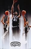 San Antonio Spurs (Tony Parker, Tim Duncan, Manu Ginobili) Sports Poster Print - 24