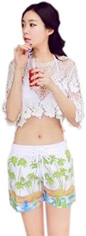 Womens Coconut Tree Printing Beach Shorts (XXL)