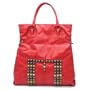 Urban Expressions Studded Handbag Fold Over Satchel Red